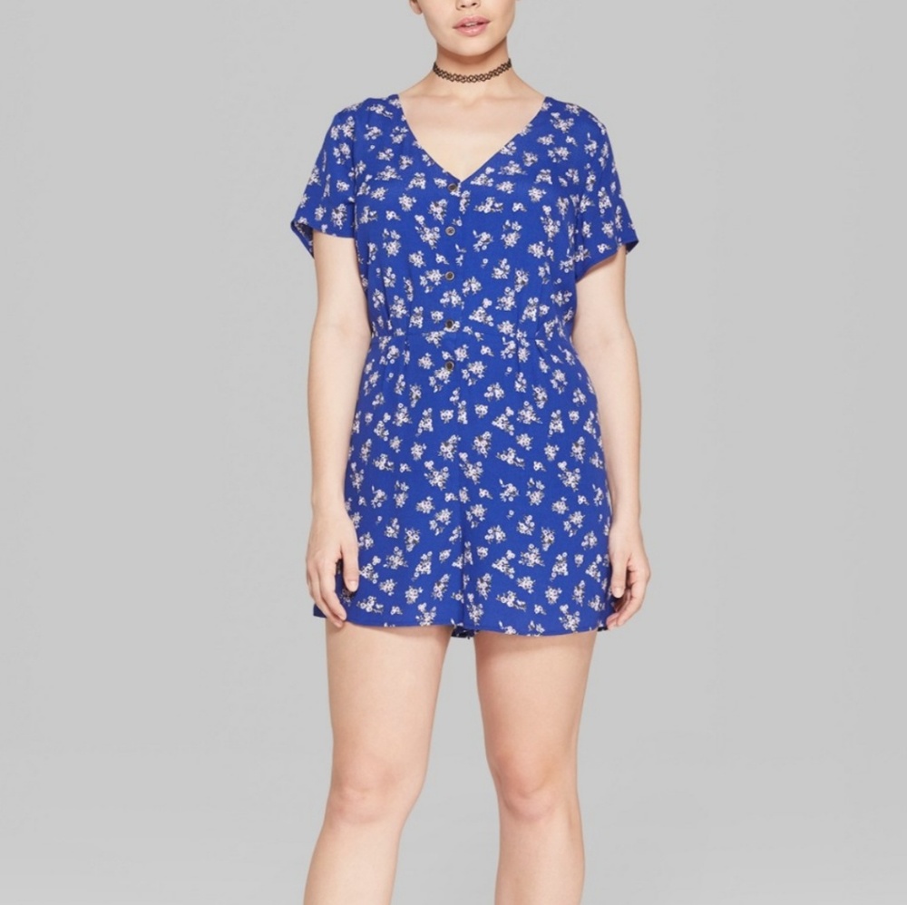 NWT Wild Fable blue romper